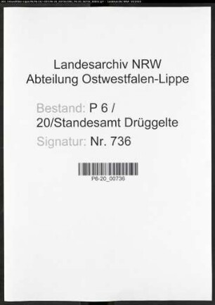 Sterberegister Standesamt Drüggelte