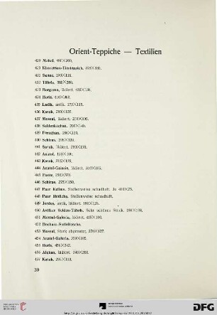 Orient-Teppiche – Textilien (Nr. 429-467)
