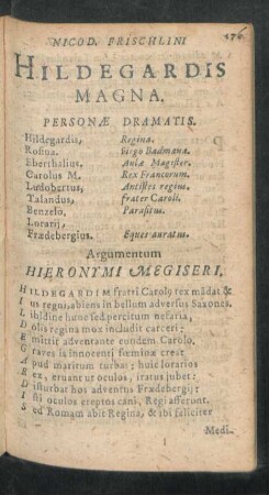 Argumentum Hieronymi Megiseri.
