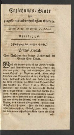 Viertes Stück, des zweiten Bändchens