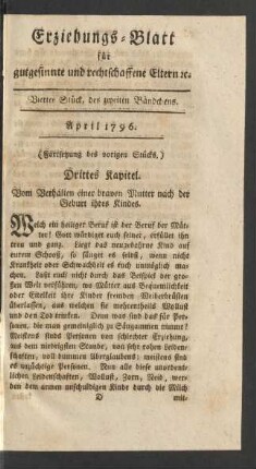 Viertes Stück, des zweiten Bändchens