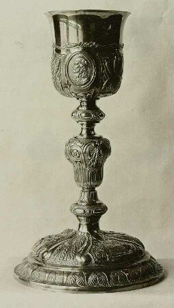 Abendmahlskelch : Abendmahlskelch. Silber, vergoldet, Höhe 29,6 cm, um 1780. Verwalter, Kunstgewerbemuseum Dresden