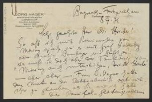Brief an Ludwig Strecker an B. Schott's Söhne : 08.07.1931