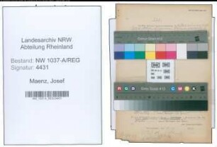 Entnazifizierung Josef Maenz , geb. 31.05.1895 ()