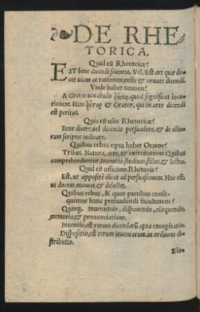 De Rhetorica.