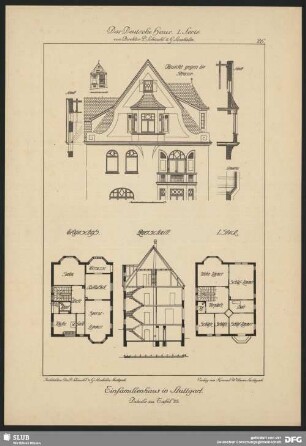 Einfamilienhaus in Stuttgart [Grundriss, Aufriss]