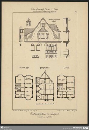 Einfamilienhaus in Stuttgart [Grundriss, Aufriss]