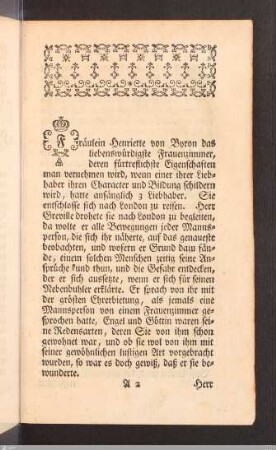 Der moralische Romanist. 1. Stück.