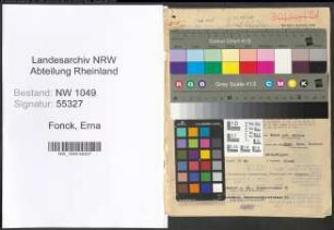 Entnazifizierung Erna Fonck , geb. 07.06.1912 (Lehrerin)