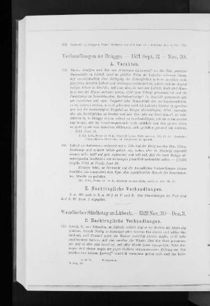 Wendischer Städtetag zu Lübeck. - 1523 Nov. 30 - Dez. 3. C. Nachträgliche Verhandlungen.