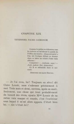 Chapitre XIX. Teterrima facies daemonum