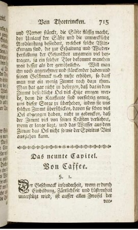 Das neunte Capitel. Von Caffee.