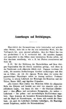 Anmerkungen und Berichtigungen.