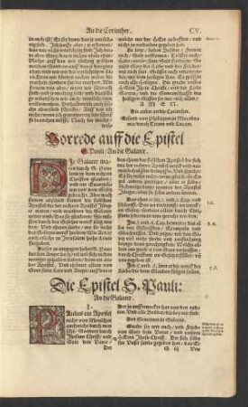 Vorrede auff die Epistel S. Pauli An die Galater.