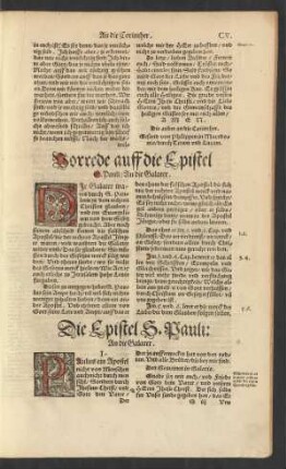 Vorrede auff die Epistel S. Pauli An die Galater.