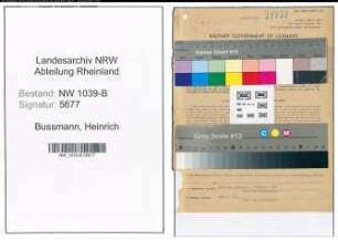 Entnazifizierung Heinrich Bussmann , geb. 17.10.1907 (Angestellter)
