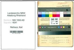 Entnazifizierung Karl Niehaus, geb. 26.02.1901 (Verw.Angest.)