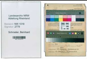 Entnazifizierung Bernhard Schroeter , geb. 20.12.1900 (Weber)