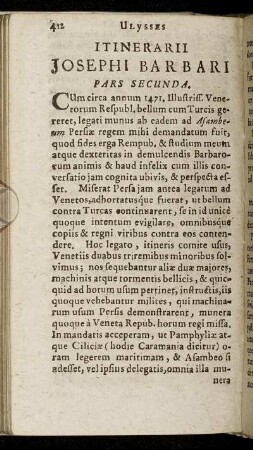Itinerarii Josephi Barbari Pars Secunda