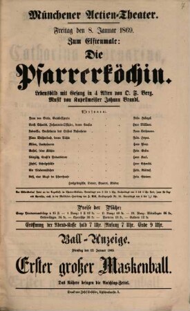 Münchener Aktien-Volks-Theater : [Theaterzettel]. 1869