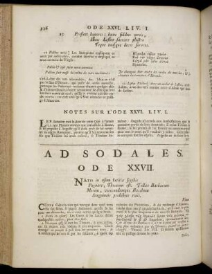 Ad Sodales. Ode XXVII. / A Ses Amis. Ode XXVII. - Ode XXXVIII. / Ode XXXVIII.