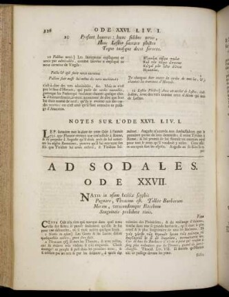 Ad Sodales. Ode XXVII. / A Ses Amis. Ode XXVII. - Ode XXXVIII. / Ode XXXVIII.