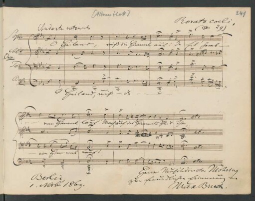 Rorate coeli. Auszüge. Arr; V (4); c-Moll