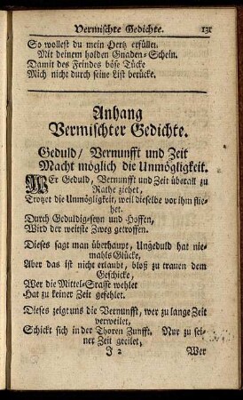 Anhang Vermischter Gedichte.