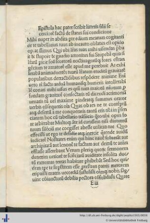 Epistola hac pater scribit ...