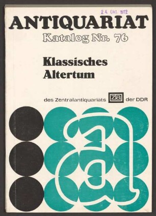 Nr. 76: Klassisches Altertum