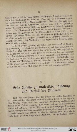 3. Erste Ansätze zu malerischer Bildung und Verfall der Malerei