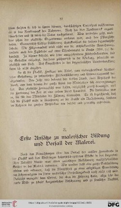 3. Erste Ansätze zu malerischer Bildung und Verfall der Malerei