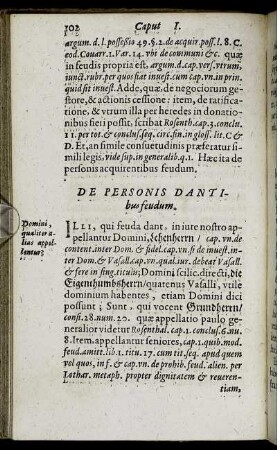 De Personis Dantibus feudum.