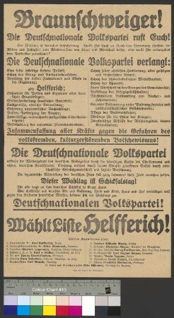 Wahlplakat der DNVP zur Reichstagswahl am 6. Juni 1920