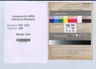 Entnazifizierung Karl Meuter , geb. 02.11.1883 (Bahnfahrer)