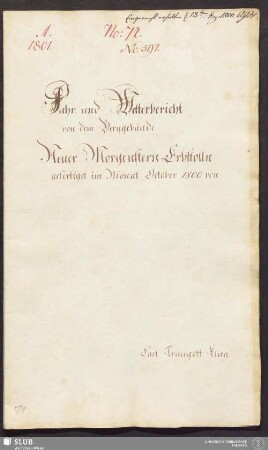 Fahr- und Wetterbericht von dem Berggebäude Neuer Morgenstern Erbstolln - 17.6490 4.