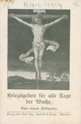 Kriegsgebete für alle Tage der Woche