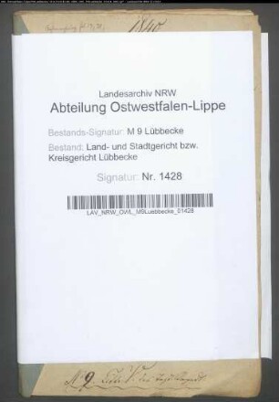 Erblasser: Vinke, Franz Friedrich Ernst August Maximilian von: