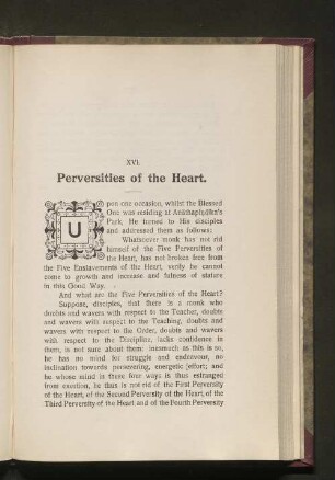 XVI. Perversities of the Heart.