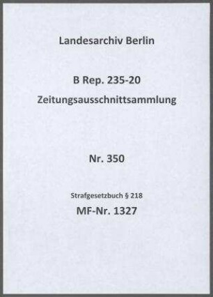 Strafgesetzbuch § 218