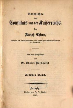 Geschichte des Consulats und des Kaiserreichs, 6