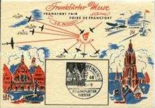 Postkarte zur Frankfurter Messe 1948