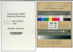 Entnazifizierung Hermann Mueller , geb. 04.11.1883 ()