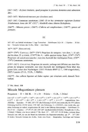 2° Ms. theol. 100 - 109