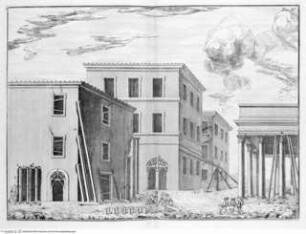 Teoria e pratica di architettura civile. Per istruzione della gioventù specialmente romana., Tafel IV: Anbringung von Stützwerk