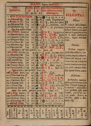 Ephemeris ecclesiastica, astronomico-astrologica : fructu variae lectionis instructa ; ad annum salutis natae ... ; in usum Salisburgensis et vicinarum provinciarum. 1764