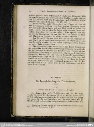 VI. Kapitel Die Formenbehandlung der Frührenaissance