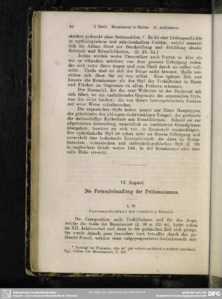 VI. Kapitel Die Formenbehandlung der Frührenaissance