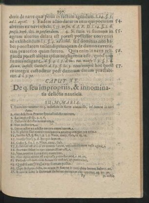 Caput XX. De q.seu impropriis, & innominatis delictis nauticis.