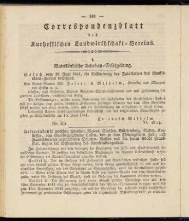 Correspondenzblatt des Kurhessischen Landwirthschafts-Vereins